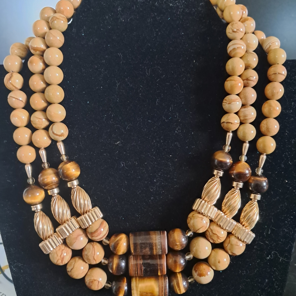 Elegant Multi-Strand Beaded Necklace